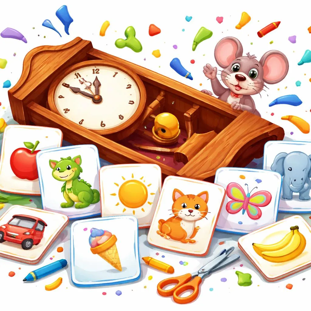 Hickory Dickory…Crash! Flashcards For Kids – Free Printable PDF