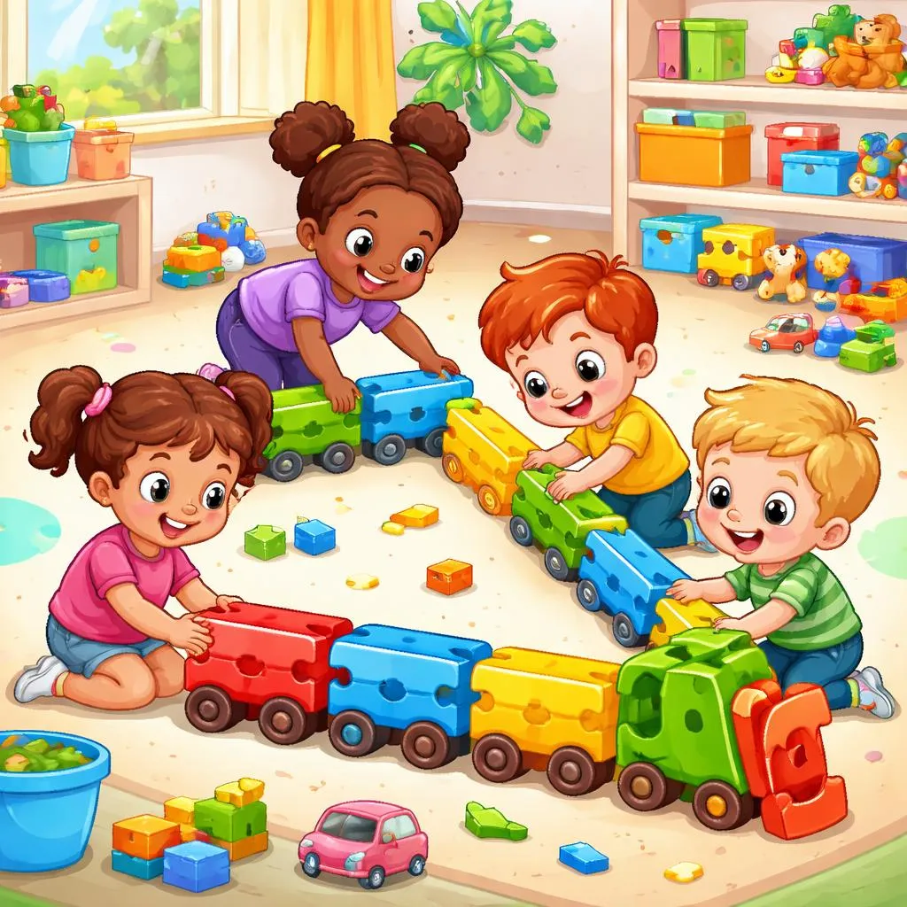 Как 5-летние дошкольники могут строить 60 ключевых сложных предложений? Соедините свои вагоны!