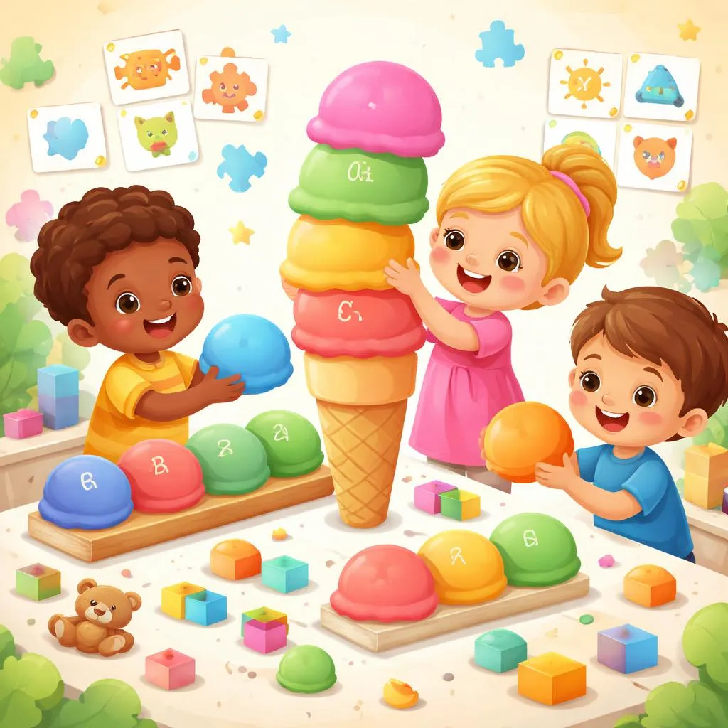 How Can 5-Year-Old Preschoolers Build 60 Key Simple Sentences? Your One-Scoop Cone!
