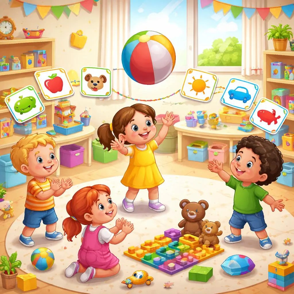 How Can 5-Year-Old Preschoolers Learn 60 Key Objects? Play Catch with Your Sentence!