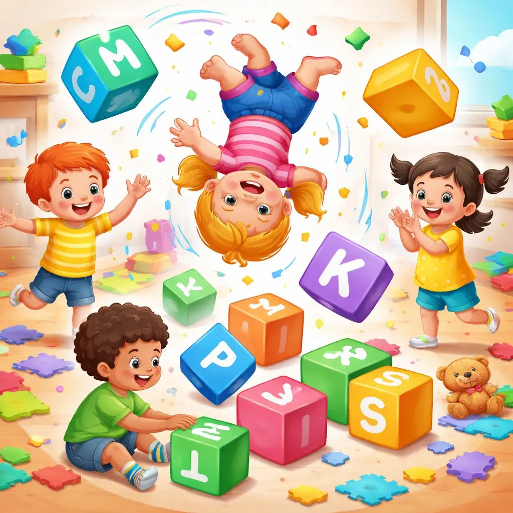 Bagaimana Anak Prasekolah Berusia 5 Tahun Bermain dengan 60 Inversi Kunci? Lakukan Somersault Kata!