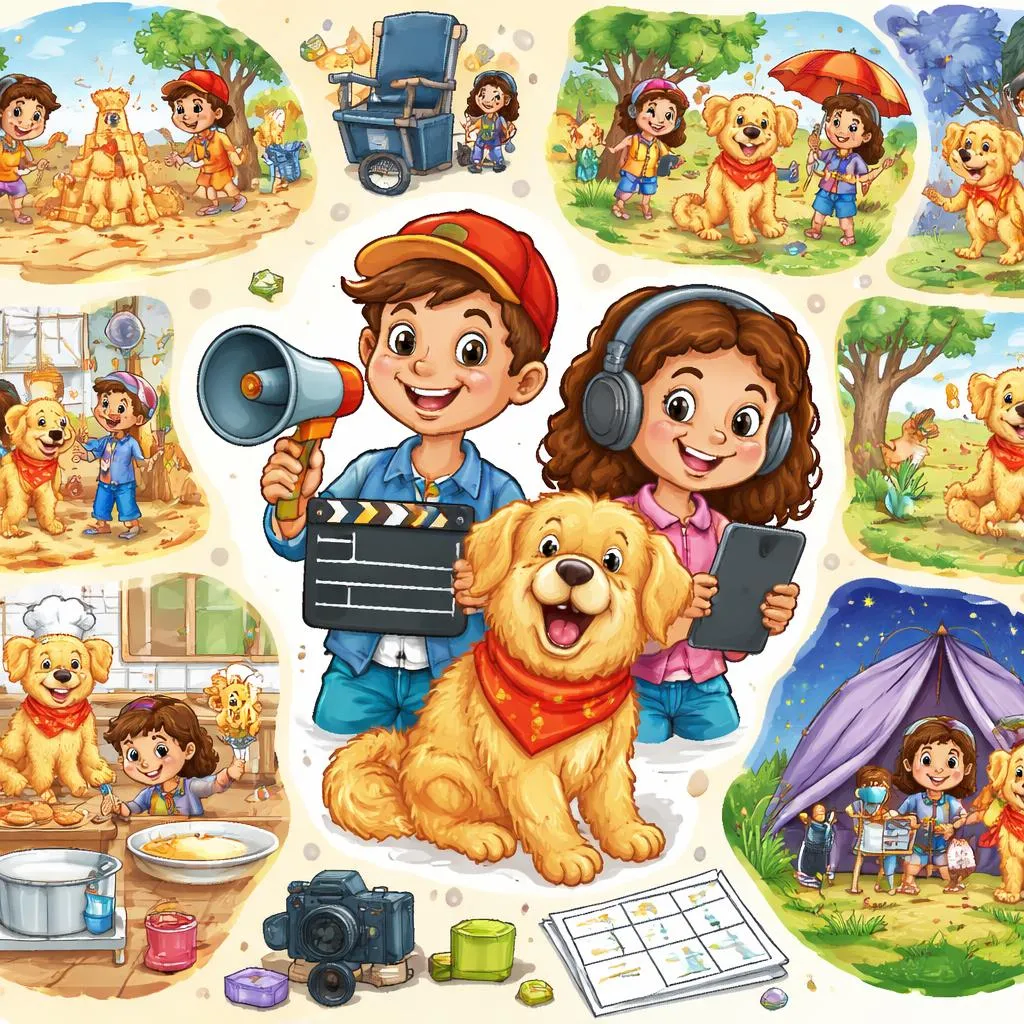 7岁孩子如何指导80个必掌握的过去进行时场景？和狗狗达斯一起搭建舞台！