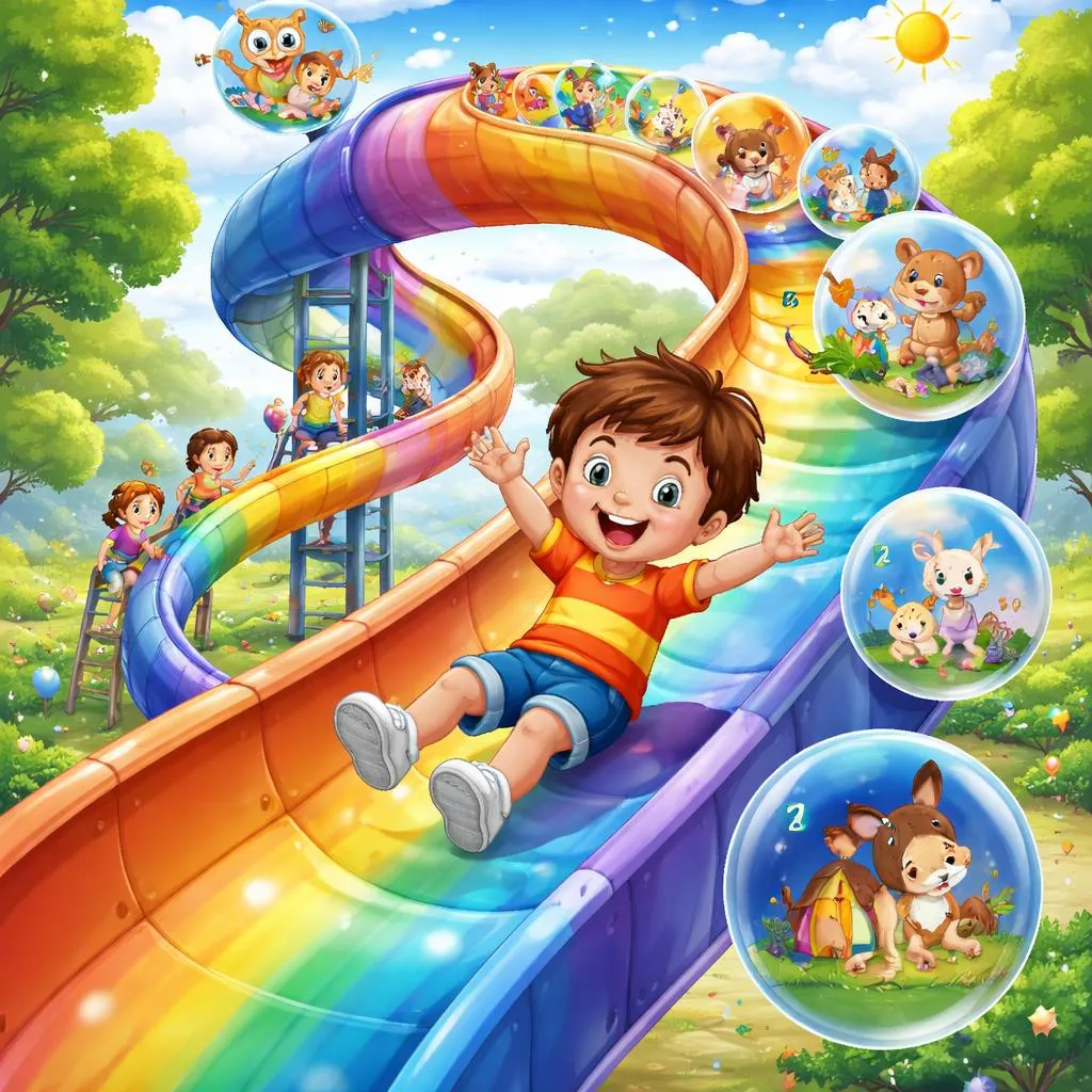 Como Uma Criança de 5 Anos de Idade Pode Aprender 60 Frases-Chave no Past Perfect Continuous? Ande no Escorregador Longo!