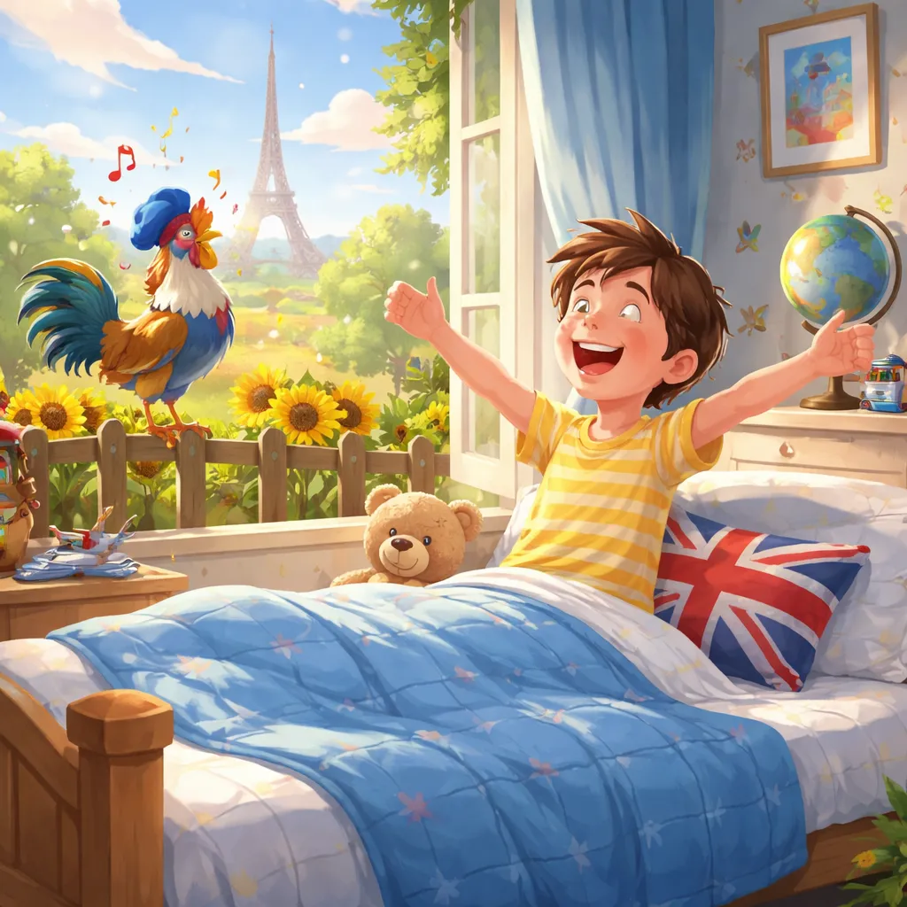 How Can a French Song Like “The Little Rooster” Help Your Child Start the Day with English Confidence?
