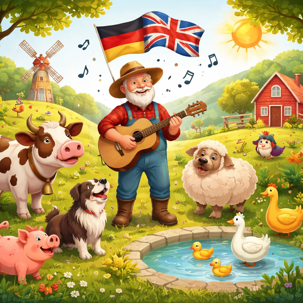 How Can a German Song Like “Old MacDonald Had a Farm” Bring Animal Sounds and English Together?
