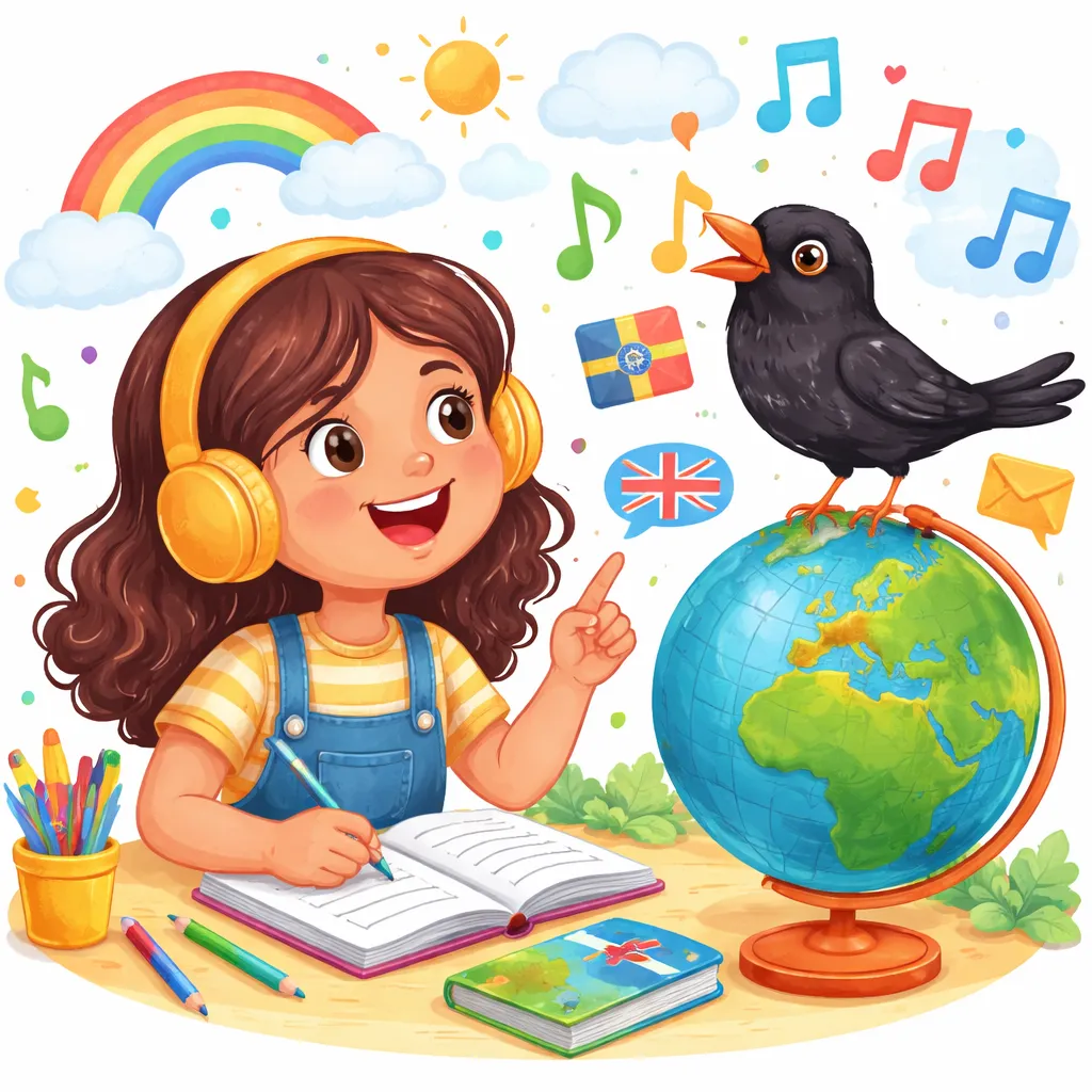 Wie ein portugiesisches Lied wie „Der kleine Amsel (O Melro)“ Ihrem Kind helfen kann, selbstbewusst Englisch zu lernen?