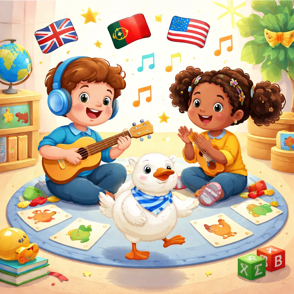 Como uma Canção Portuguesa como “O Gansinho” Pode Ajudar Seu Filho a Aprender Inglês?