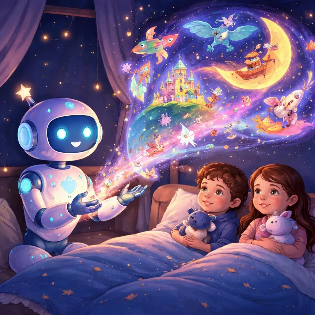 Comment l'IA peut-elle créer des histoires du soir amusantes et imaginatives pour les enfants ?