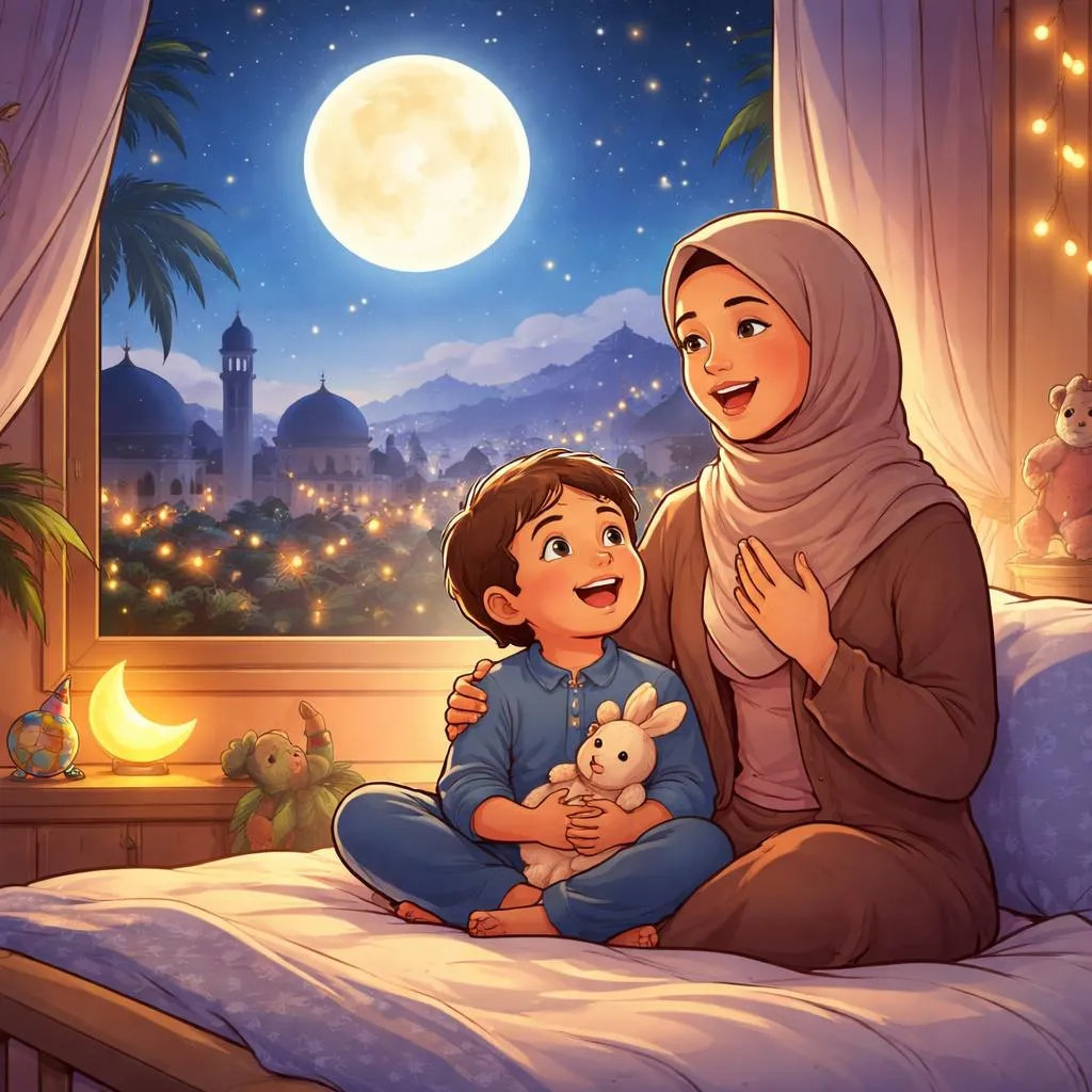 How Can an Arabic Song Like “The Moon Has Risen Upon Us (طلع البدر علينا)” Bring Peace and Wonder to Your Child’s English Learning?