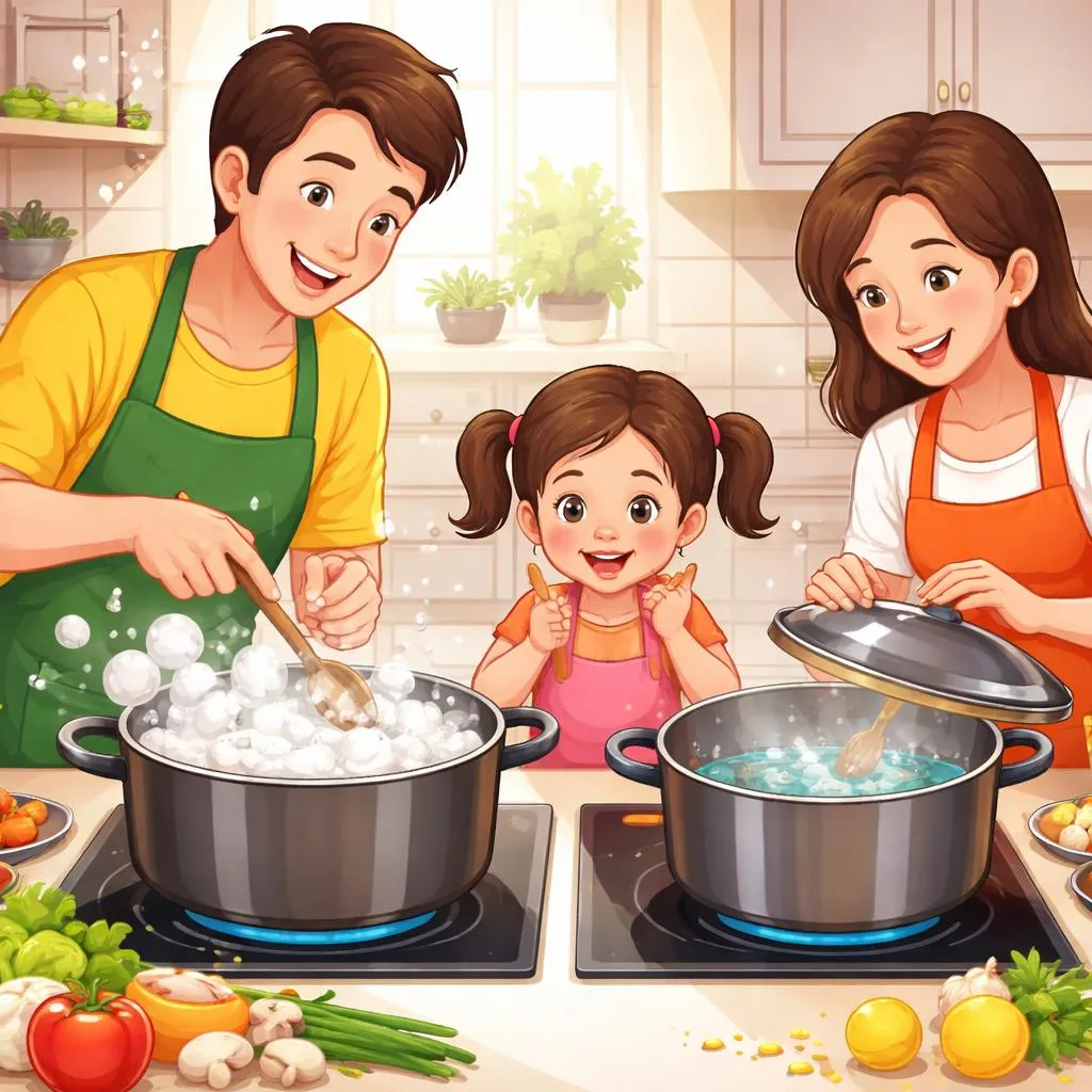 How Can Being Boiling To Differ From Being Bubbling To When Cooking With Parents?
