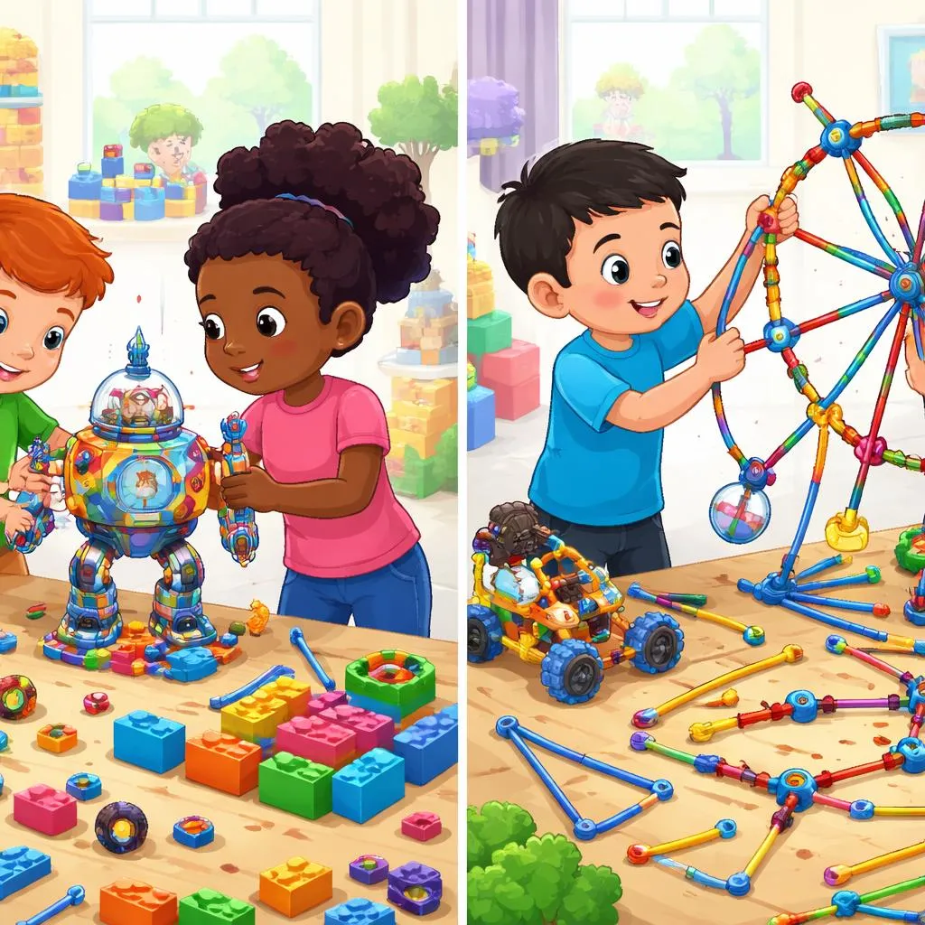 Comment le fait d'être connecté diffère-t-il du fait d'être lié lorsque les enfants construisent des créations incroyables ?