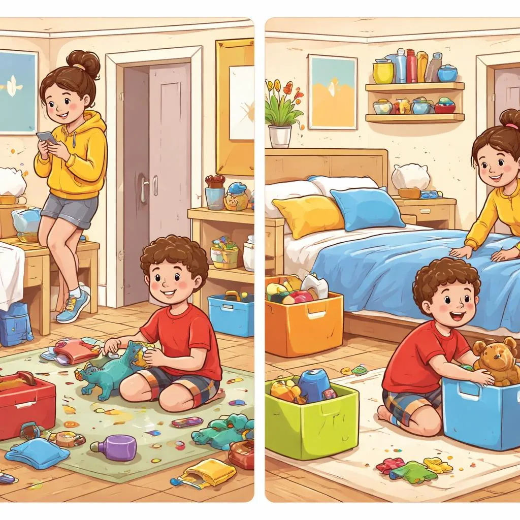 How Can Being Detaching To Differ From Being Removing To When Kids Clean Up Their Messy Rooms?