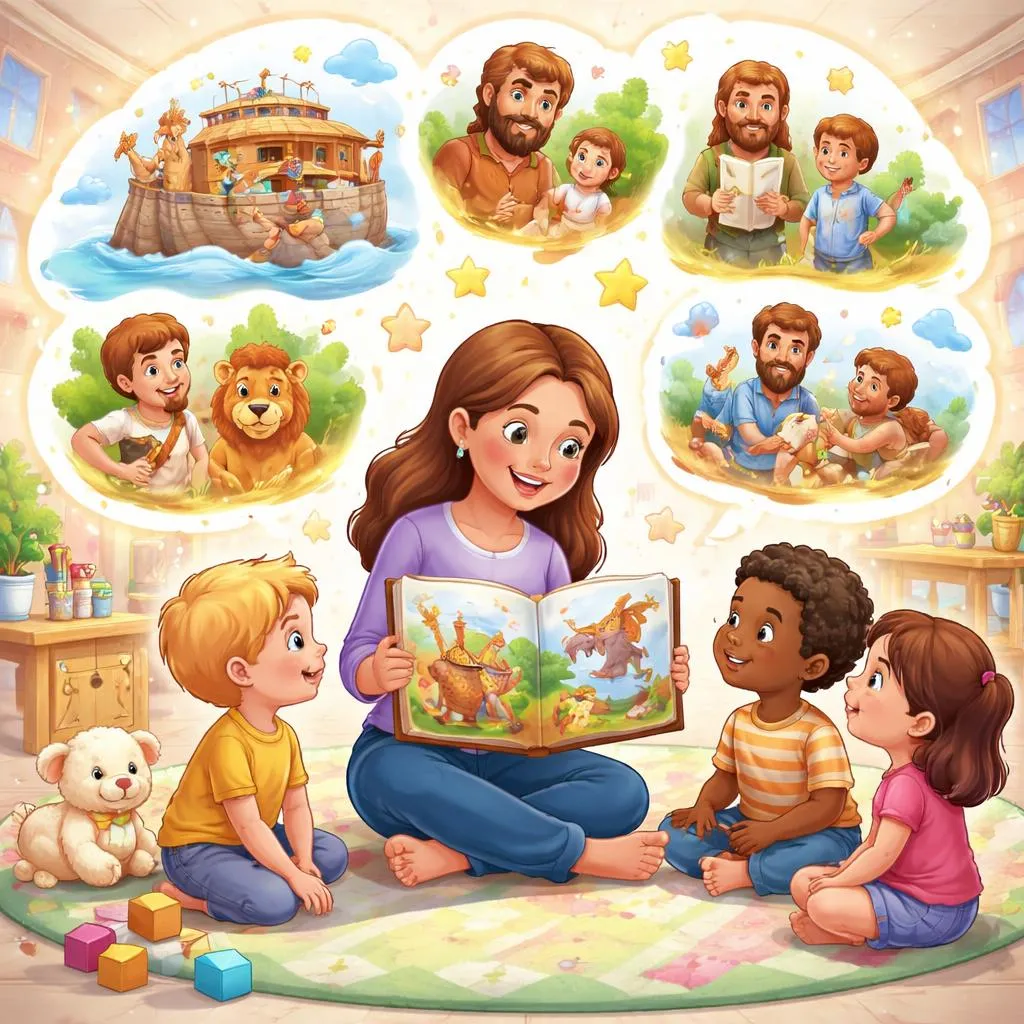 How Can Bible Stories Children's Versions Support Language Development and Moral Understanding?