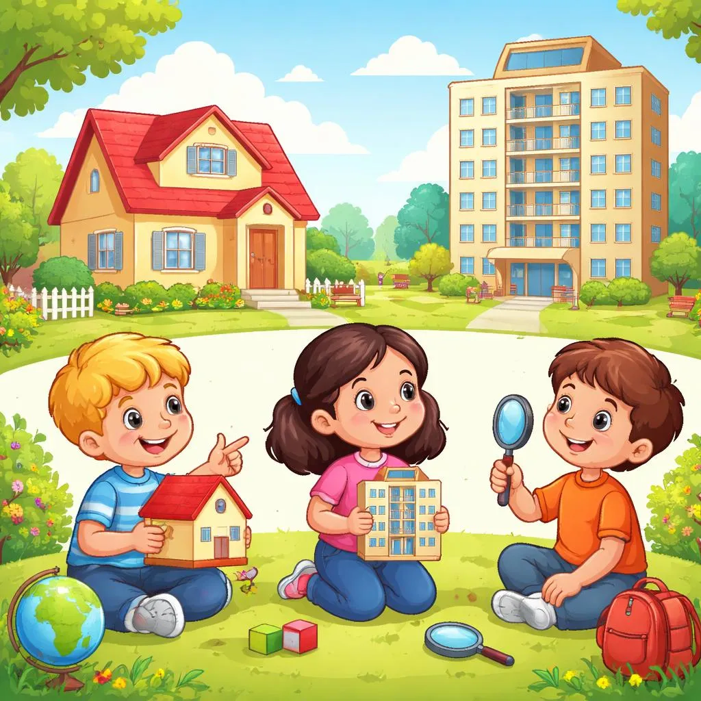 How Can Children Tell “house to, building to” Apart in Everyday English and School Reading Activities?