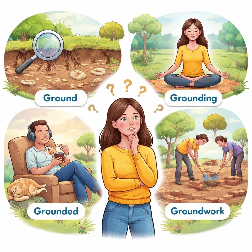 How Can I Tell Ground, Grounding, Grounded, and Groundwork Apart in My Daily English Life?