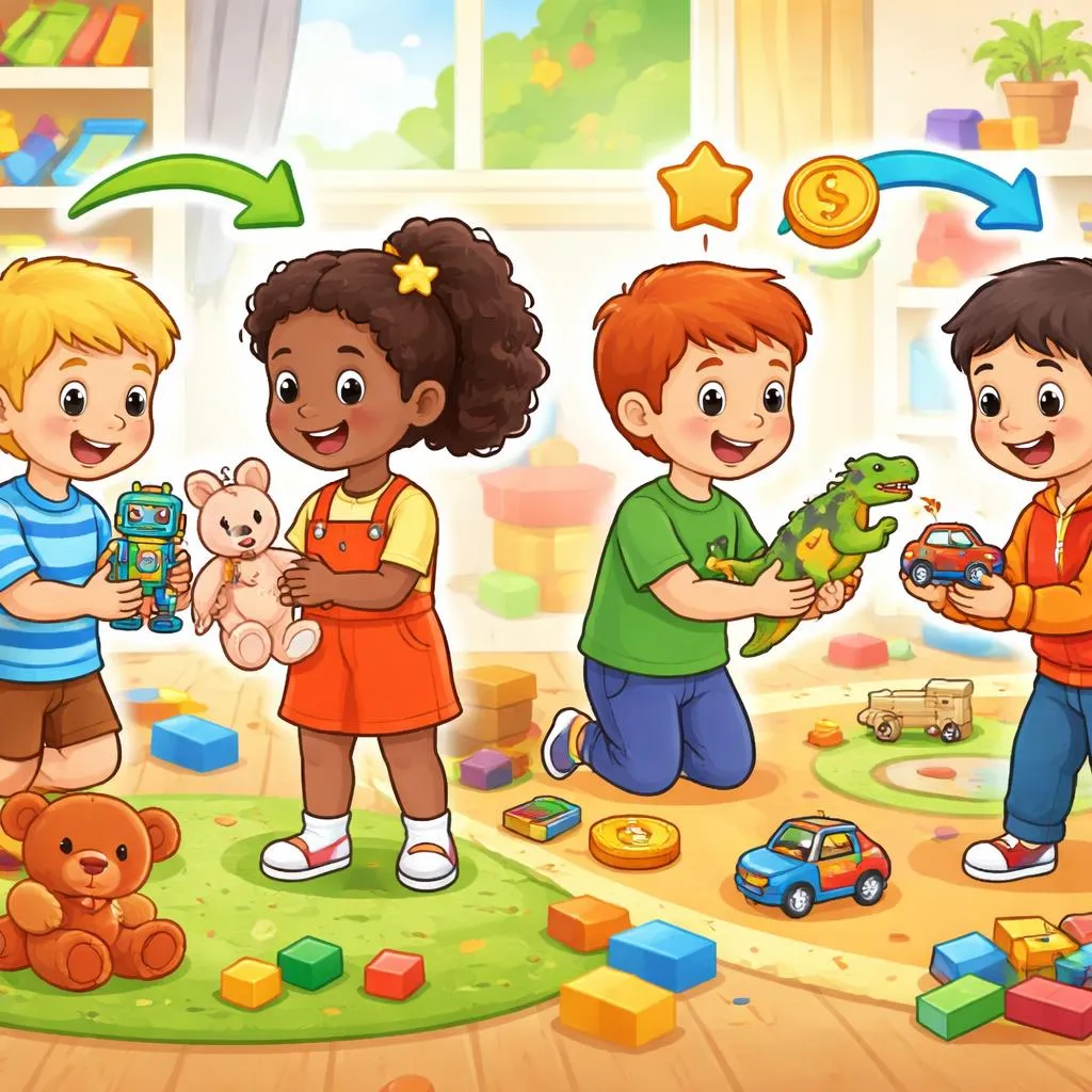 How Can Kids Know When To Use Being Exchanging To Instead Of Being Trading To During Playtime?