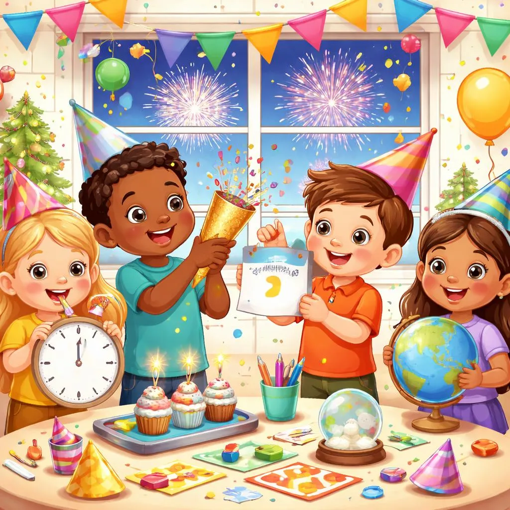 Wie Kinder das neue Jahr auf Englisch kennenlernen und feiern können