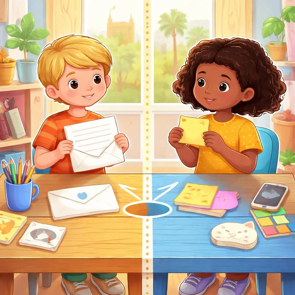 How Can Kids Understand the Real Difference Between “letter to, note to” in Everyday English Writing?