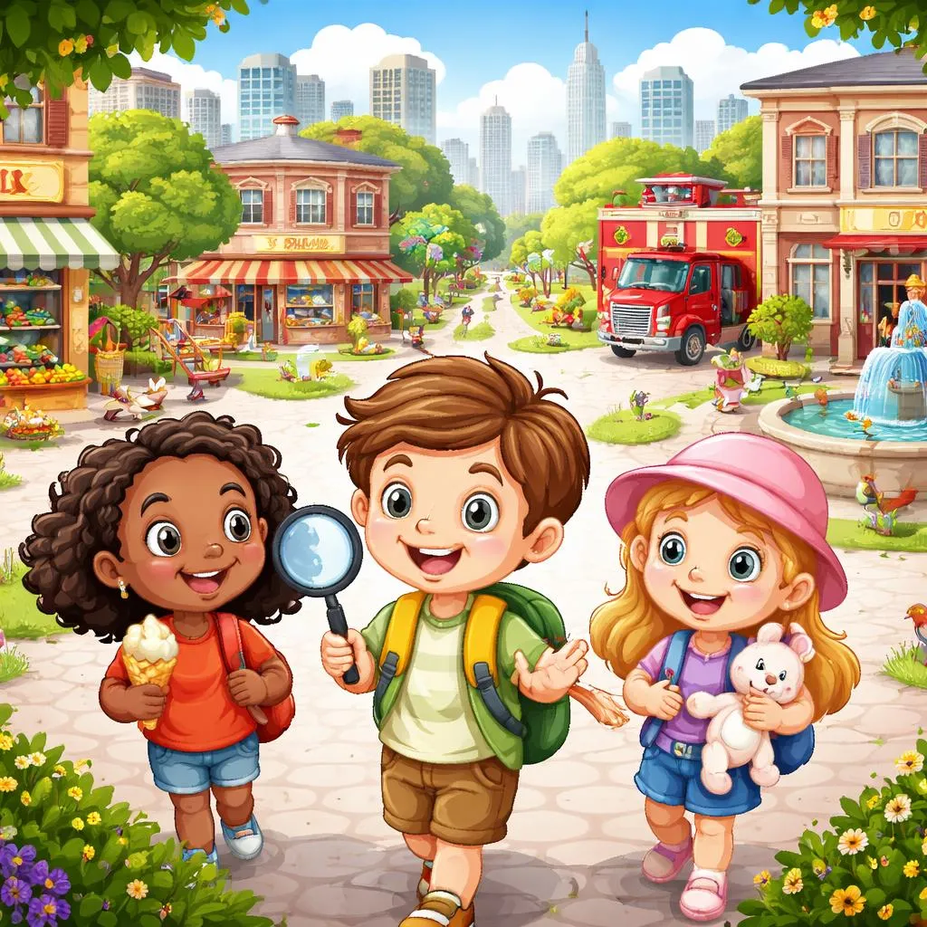 শহরের বিভিন্ন স্থান সম্পর্কে ধারণা কীভাবে শিশুদের ইংরেজি শব্দভান্ডার বাড়াতে পারে?