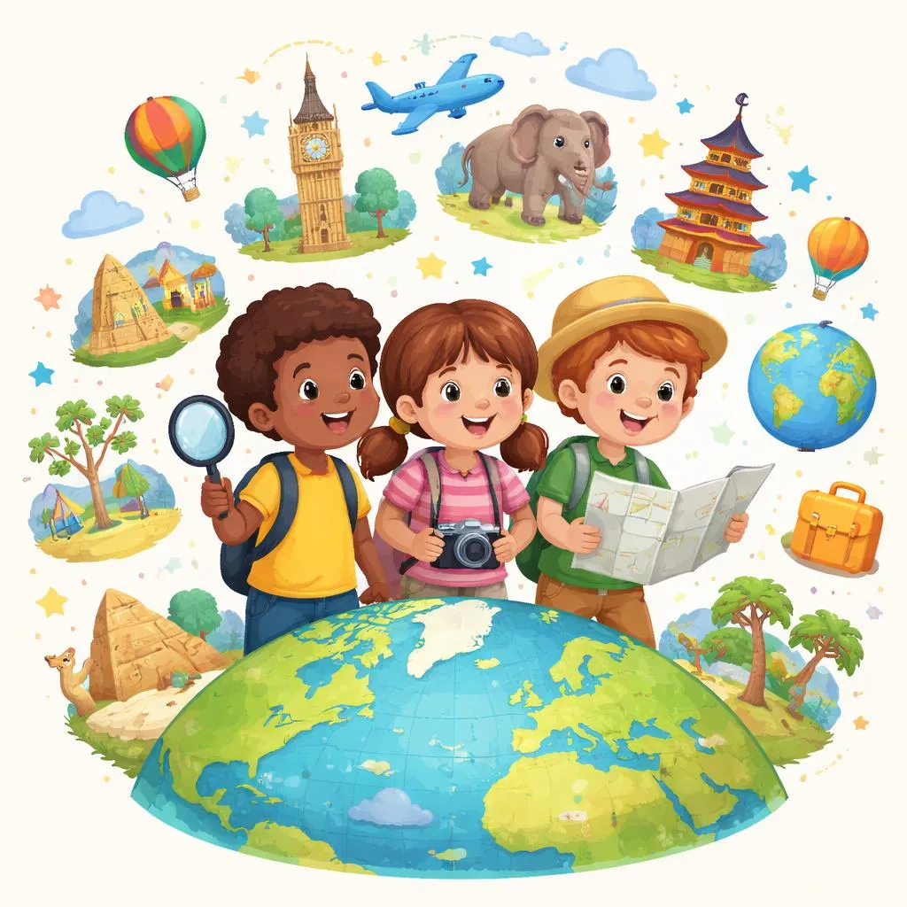 ¿Cómo puede el aprendizaje de vocabulario de lugares ayudar a los niños a explorar el mundo?