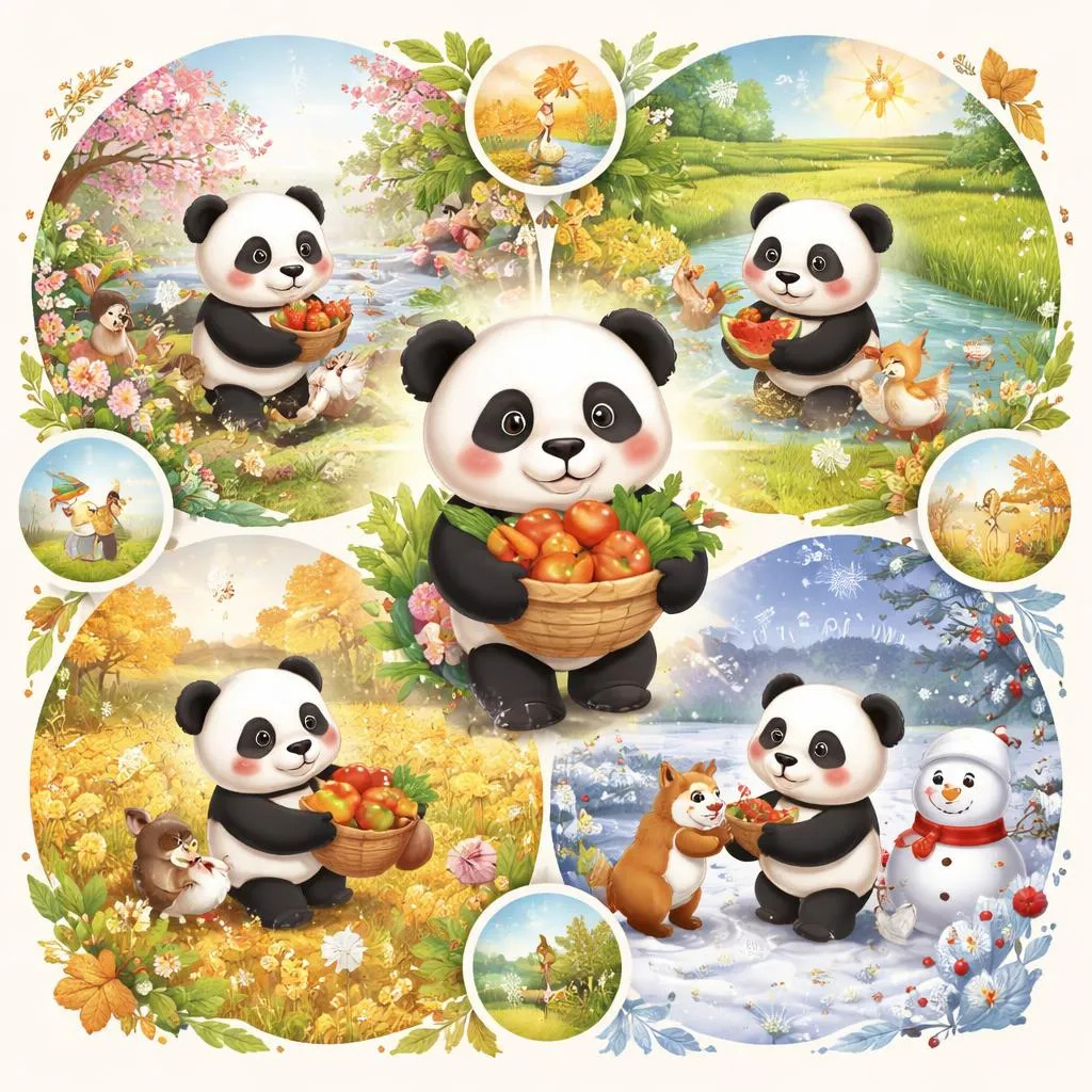 小熊猫如何通过二十四节气探索给予和分享的魔力？