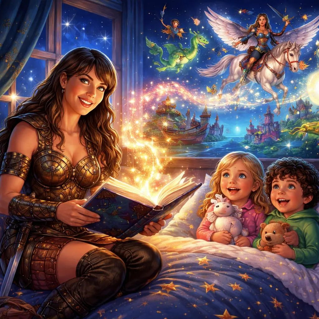 Comment Lucy Lawless peut inspirer des histoires du soir amusantes et imaginatives pour les enfants ?