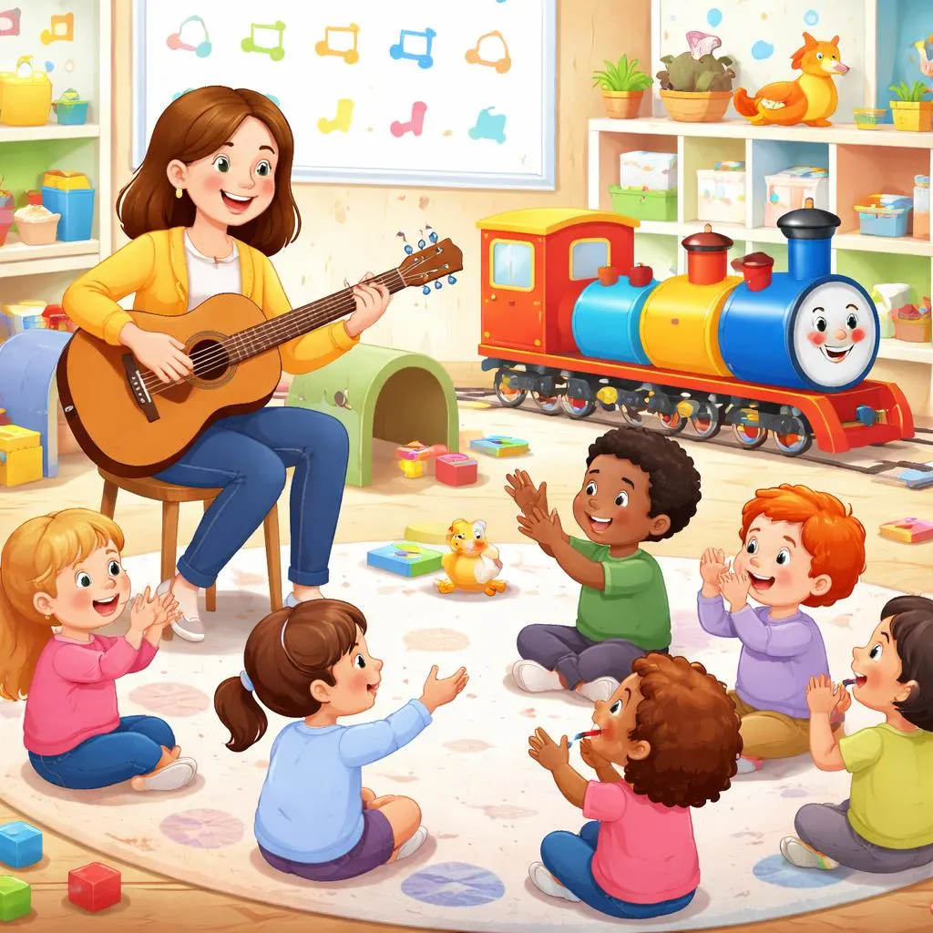 Как учителя могут использовать текст песни "Я работаю на железной дороге" для обучения словарному запасу, фонетике и грамматике в увлекательной форме?