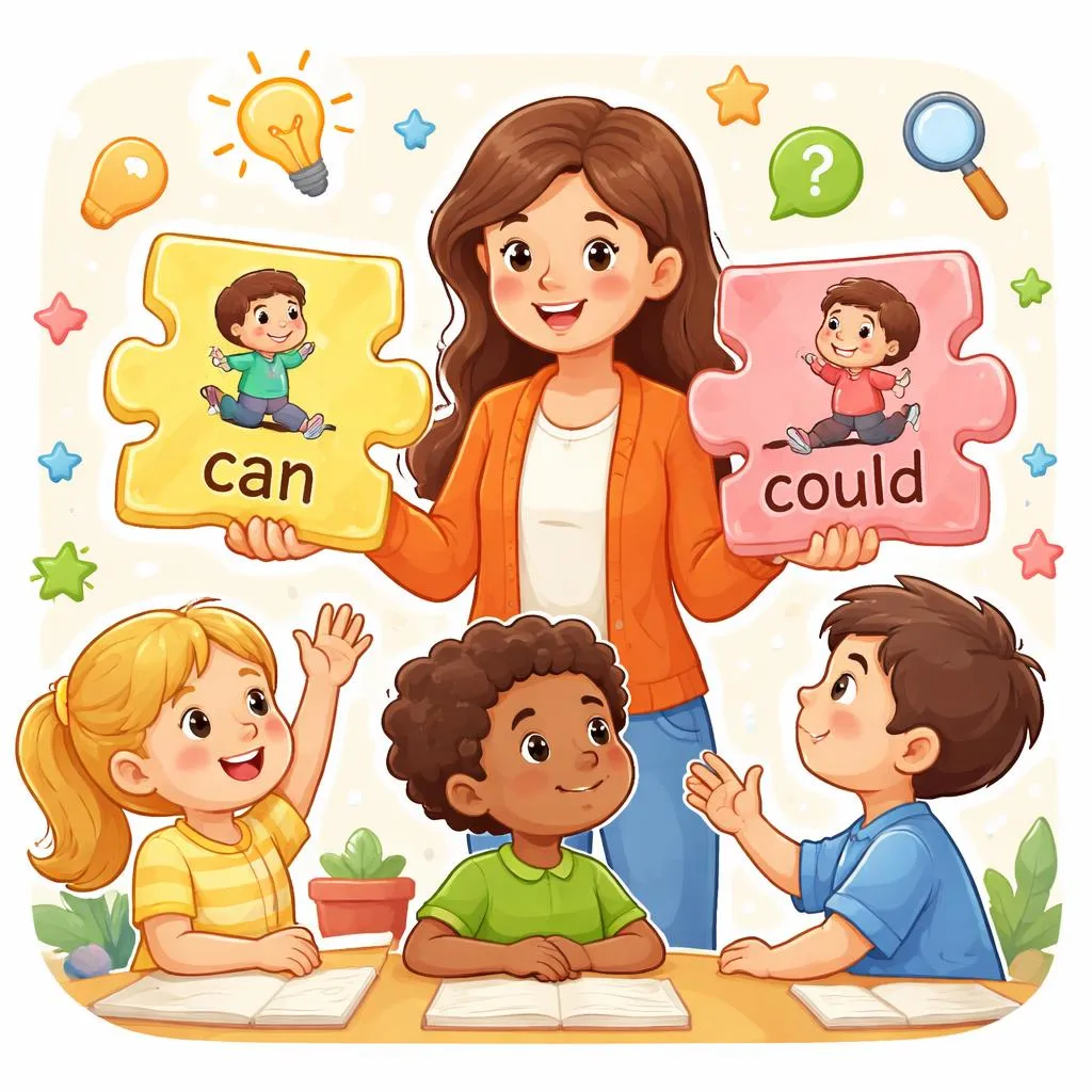 আমরা কীভাবে ছোট শিক্ষার্থীদের কাছে 'কুড' (Could) ইংরেজি ব্যাকরণে একটি ক্রিয়াপদ কিনা, তা স্পষ্টভাবে ব্যাখ্যা করতে পারি?