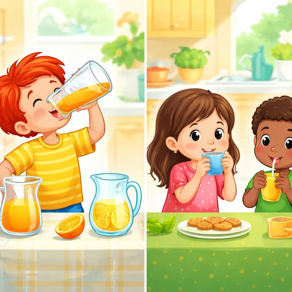 How Can We Tell the Difference Between "Drink" and "Sip" in English for Kids?