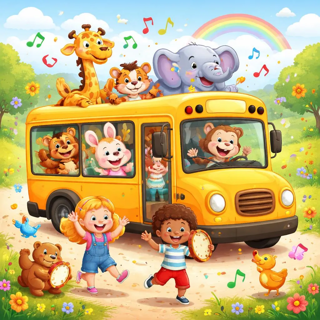 Как «Колеса в автобусе с животными» помогают развивать базовые навыки английского языка через музыку, движение и рассказывание историй?