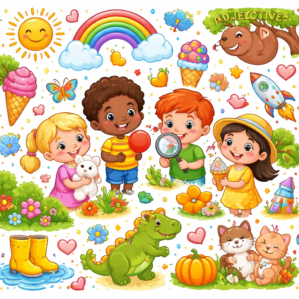你的世界有多么色彩斑斓？学习100个幼儿园最常见的形容词！