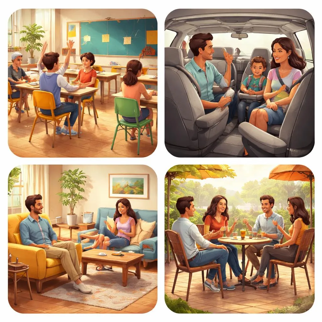How Do “chair to, seat to” Change Meaning Across Schools, Cars, Homes, and Everyday English Conversations?