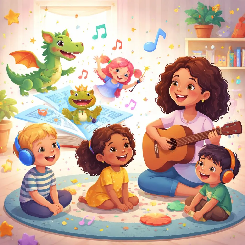 How Do Children's Stories with Music Enhance Language Learning and Engagement?