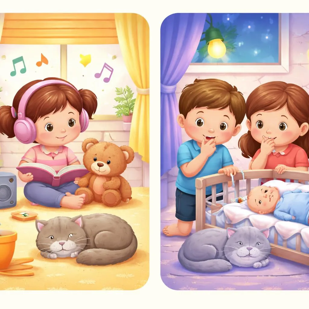 “安静”和“寂静”如何描述儿童的不同低音？