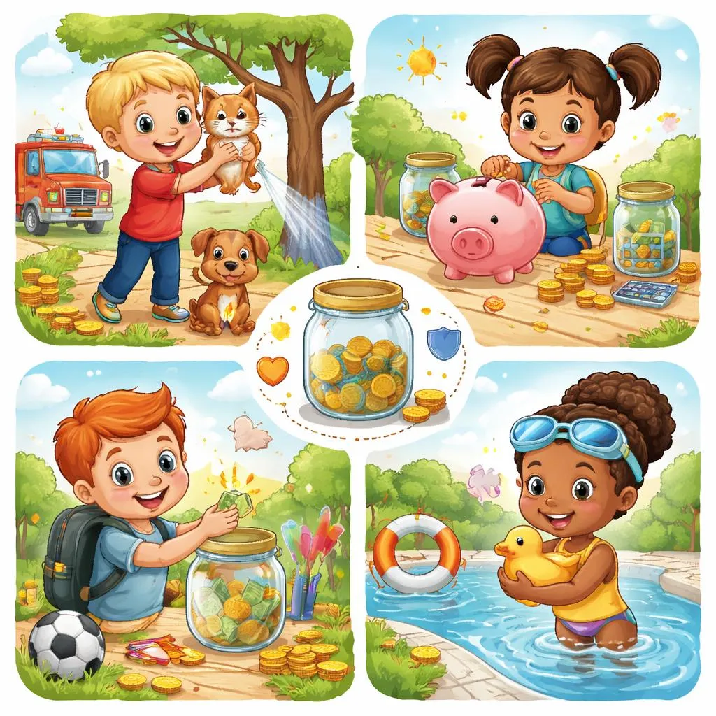 Bagaimana save, saver, saving, savings Menciptakan Makna Berbeda dalam Keluarga Kata Bahasa Inggris untuk Anak-Anak?