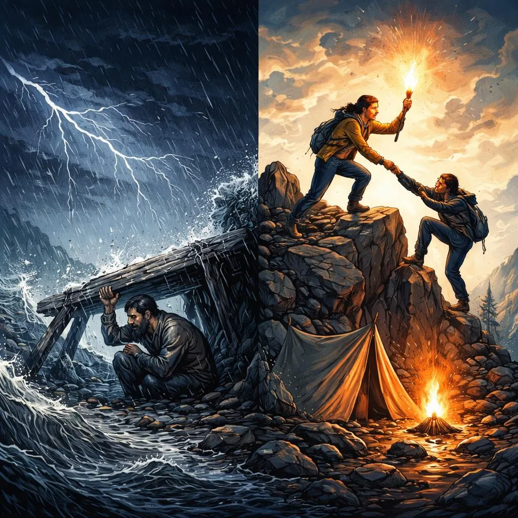 How Do Survive and Endure Differ in Tough Times?