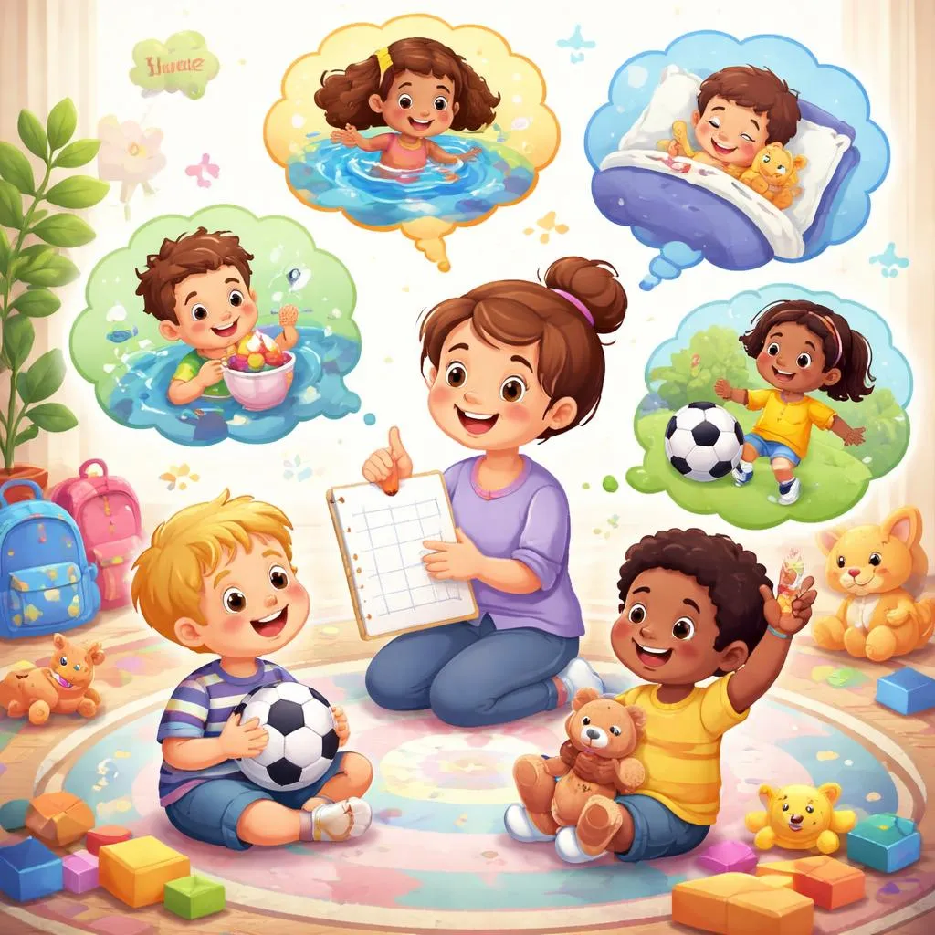 Comment utiliser correctement l'expression "avoir un nom d'action" dans les phrases anglaises quotidiennes pour les enfants ?