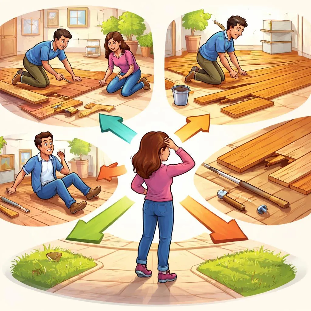 Bagaimana Anda Memilih Antara Floor, Flooring, Floored, dan Floorboard dalam Bahasa Inggris?