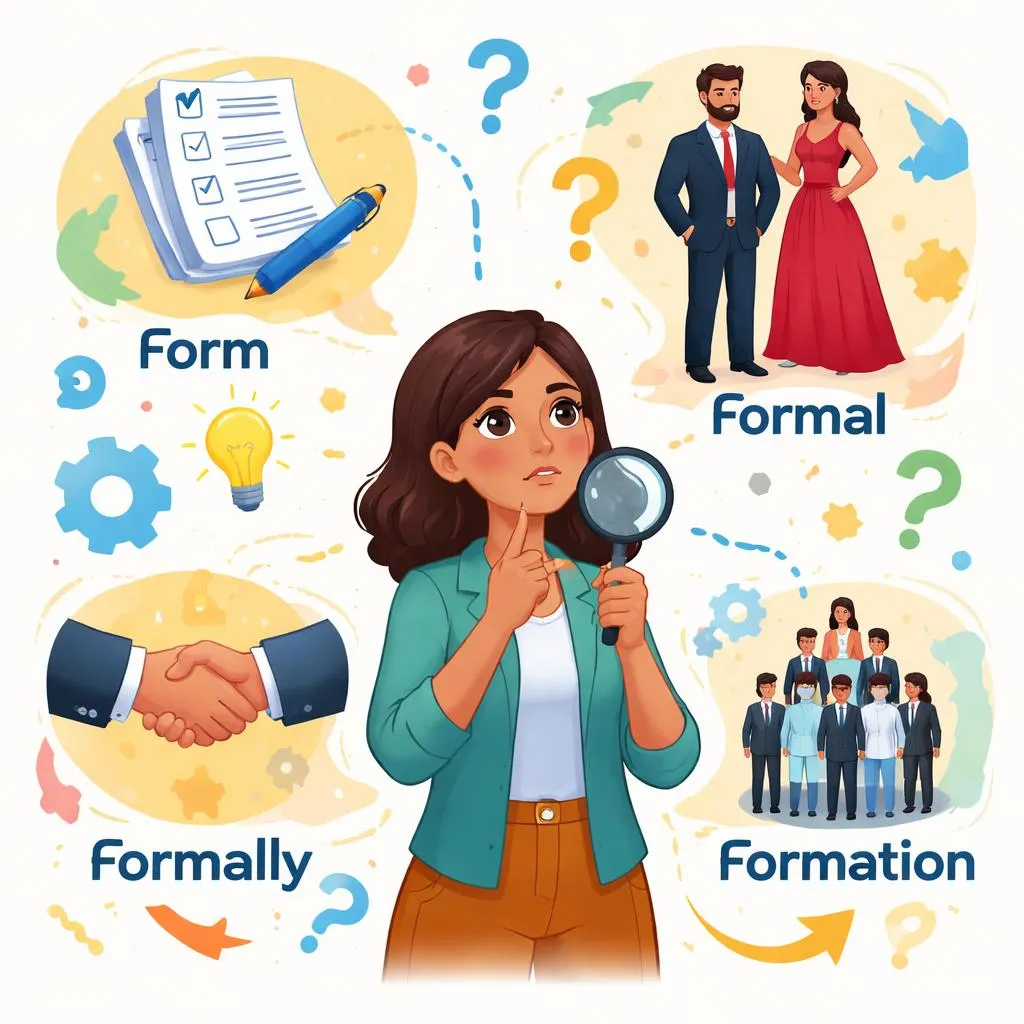 Comment choisir entre "form", "formal", "formally" et "formation" en anglais ?