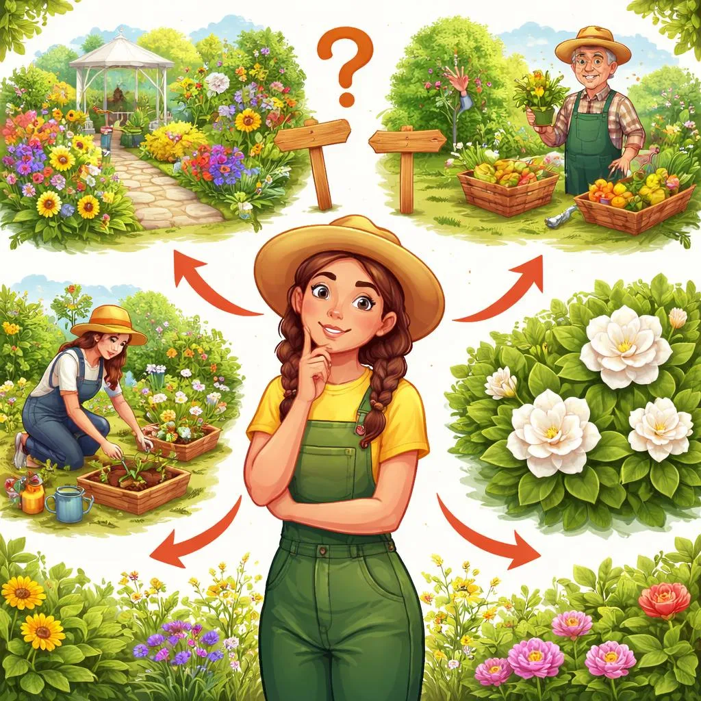在英语中，你如何在单词“garden”、“gardener”、“gardening”和“gardenia”之间做出选择？