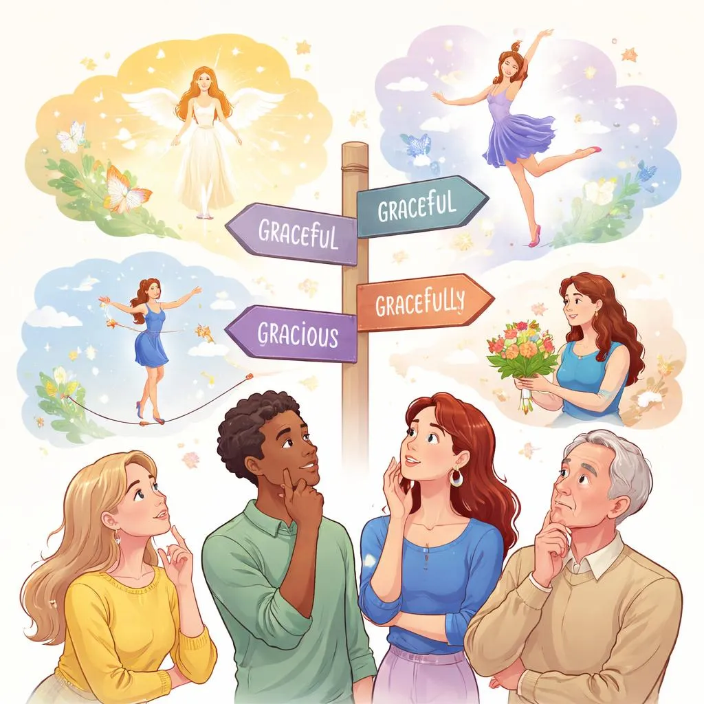 How Do You Choose Between the Words Grace, Graceful, Gracefully, and Gracious in English?