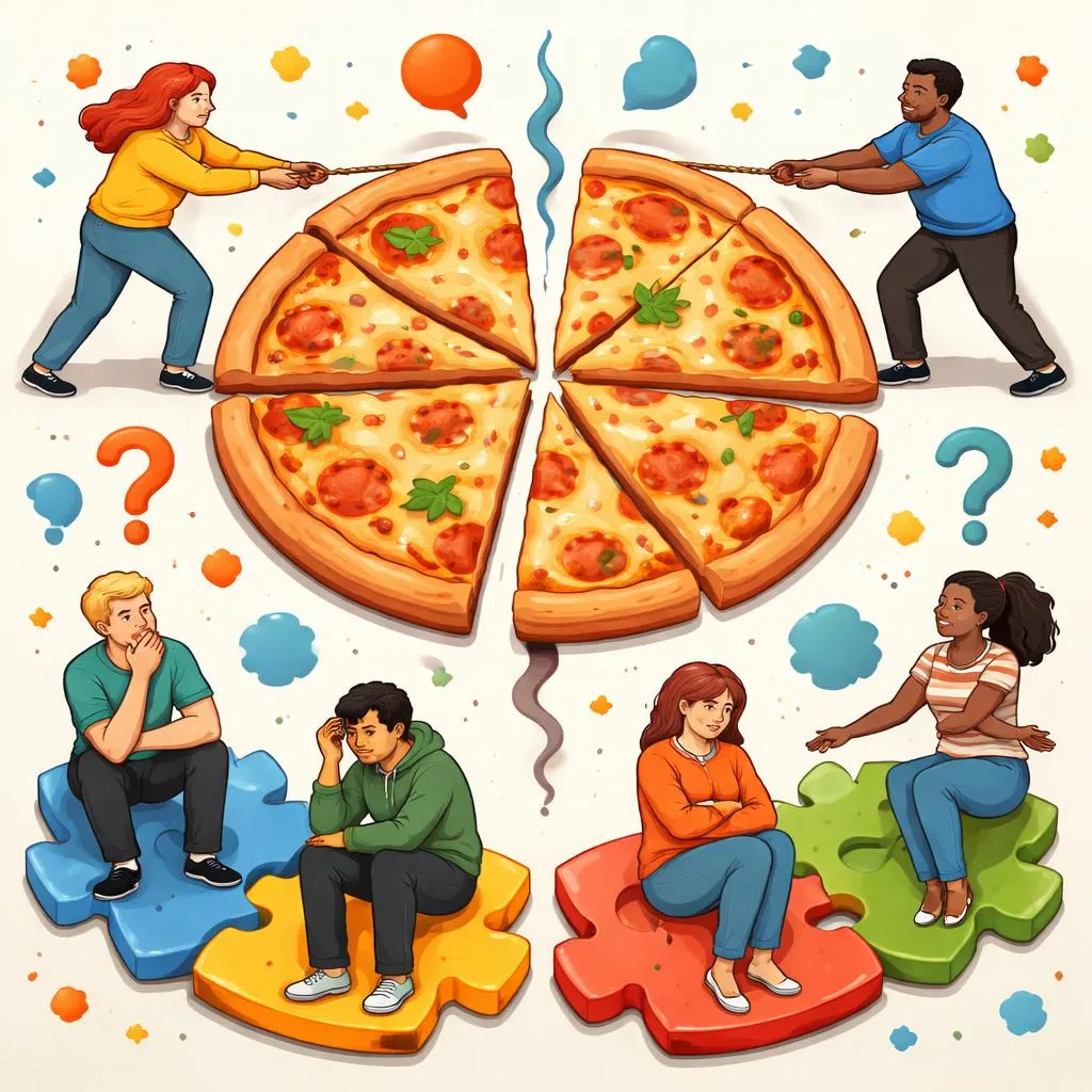 Wie teilt man eine Pizza auf, was ist Division, ist ein Thema spaltend oder seid ihr geteilt?