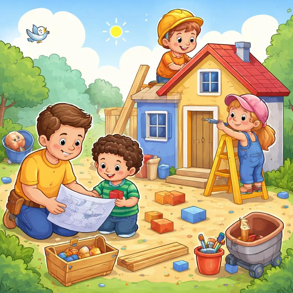 如何向孩子解释 Build, Builder, Building 和 Built？