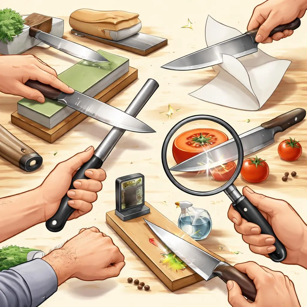 How Do You Sharpen a Sharp Knife, Turn It Sharply, and Measure Its Sharpness?
