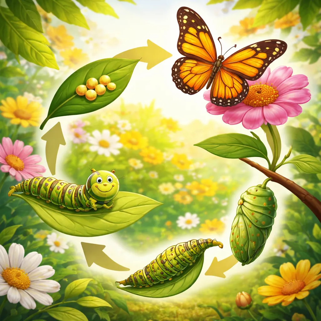 How Does a Caterpillar Become a Butterfly? Learning Life Cycle of a Butterfly Vocabulary!
