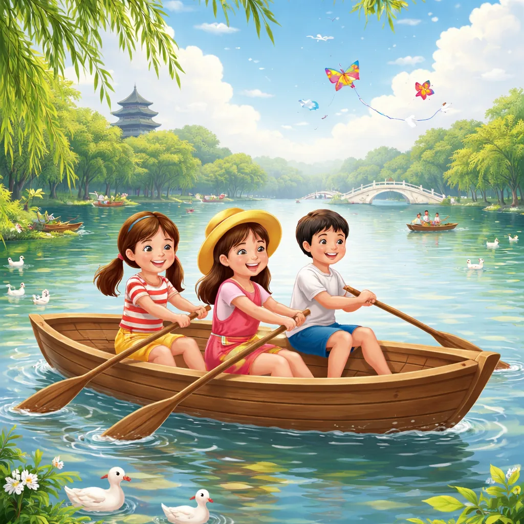 Como a Canção Chinesa 'Vamos Balançar os Remos' (让我们荡起双桨) Descreve um Dia de Alegria?