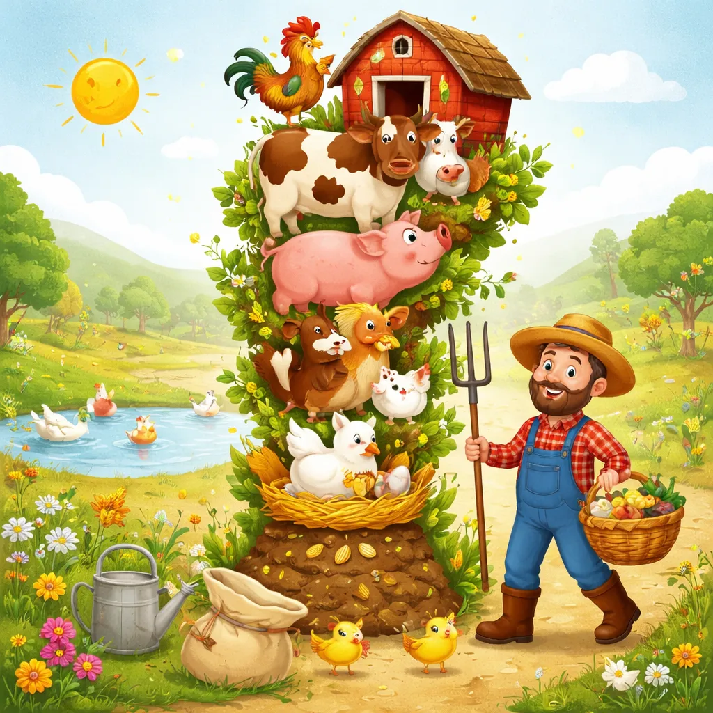 ¿Cómo crece el juego en la canción francesa 'Il était un fermier'?