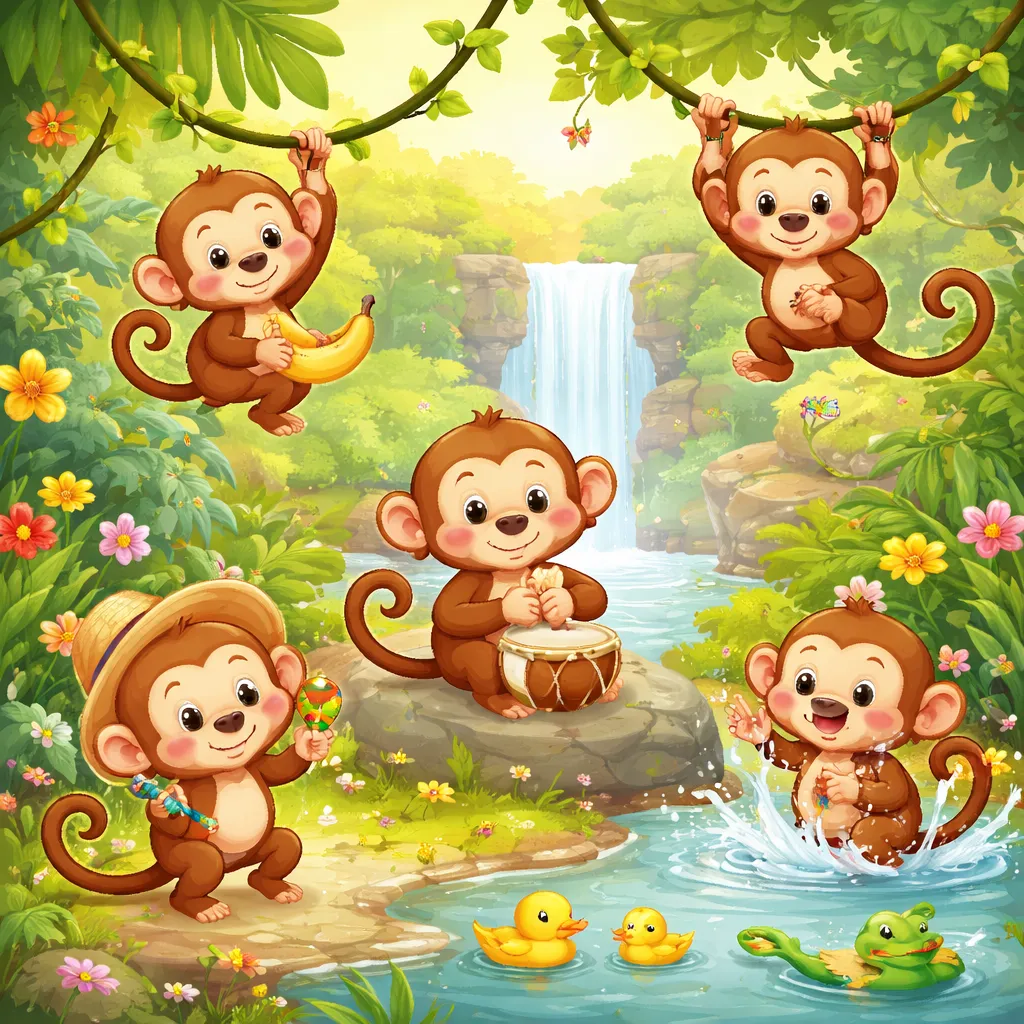 Bagaimana Lagu Korea: Monyet Kecil (원숭이) Bermain?