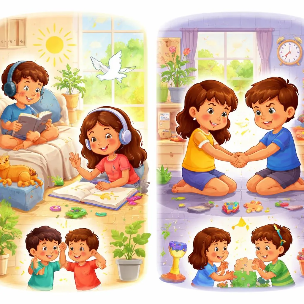 Como um Dia de Calma é Diferente de um Tempo Fora em uma Discussão? Aprendendo “Paz para” vs “Trégua para” para Crianças