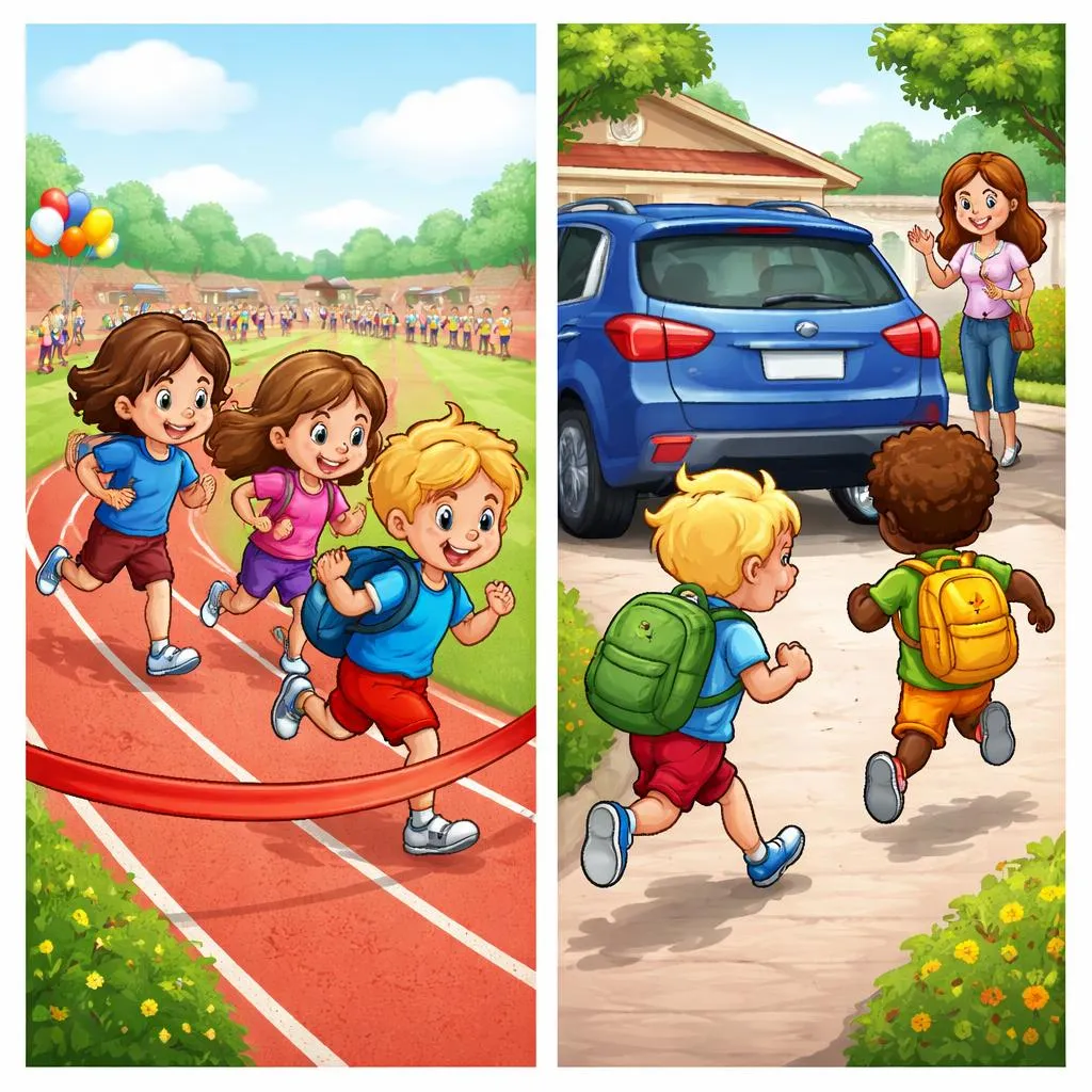 How Is a Running Race Different from a Race to the Car? Learning “Race to” vs “Run to” for Kids